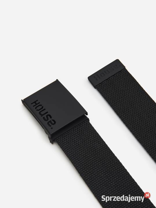 czarny pasek męski House Olkusz