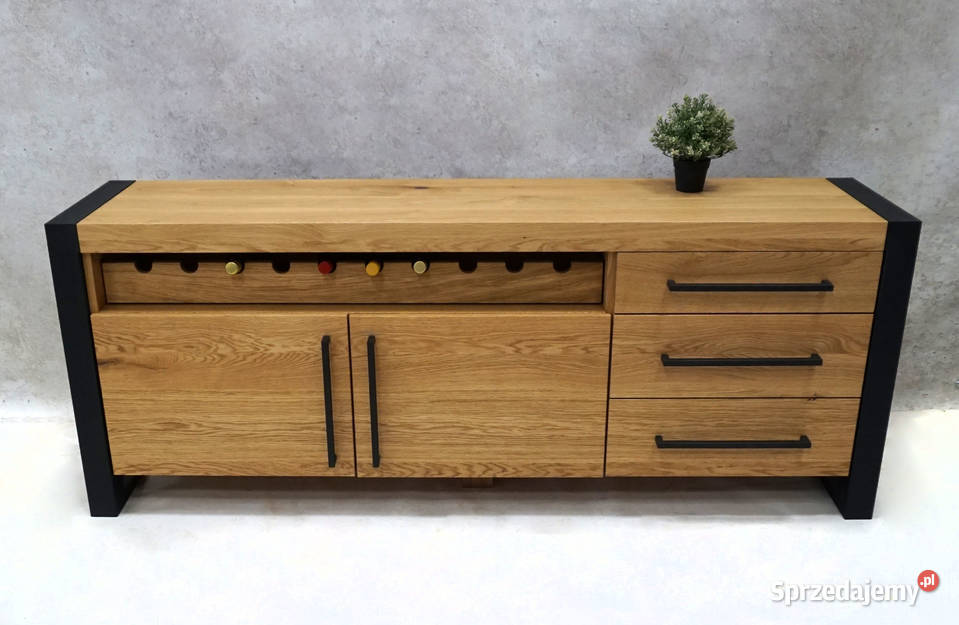 Komoda loftowa z szufladą na wino TAKO Janczowa