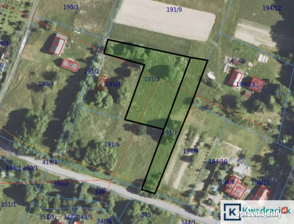 Działka Pietrusza Wola 4800m2 asfalt