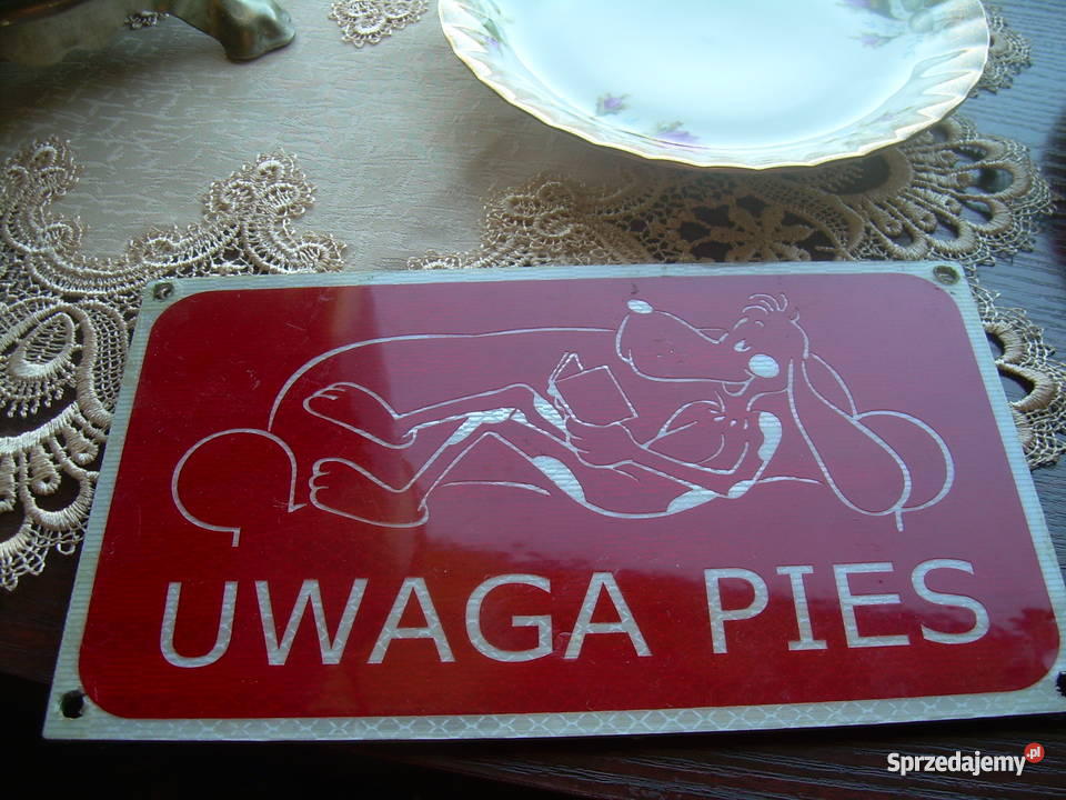 szyld Uwaga zły pies Warszawa