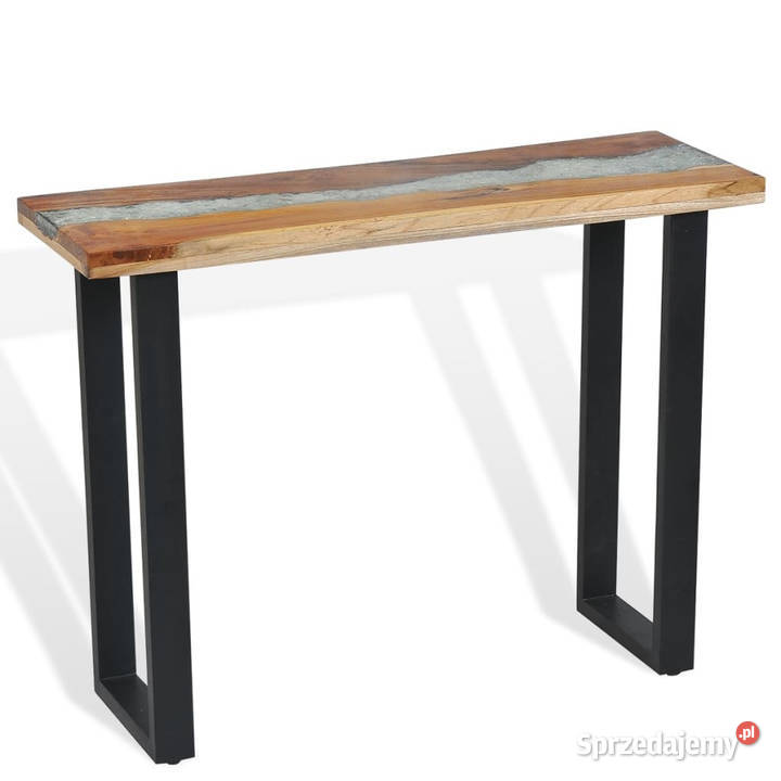Stolik konsola drewno tekowe 100 x 35 x 75 mazowieckie Warszawa