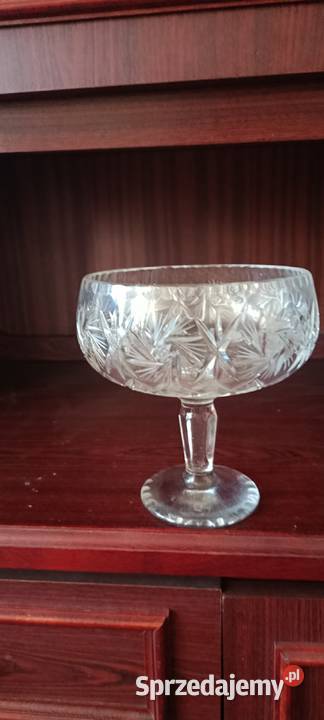 Patera na słodycze piękny kryształ wys 20 fi 18 Wazony Wrocław