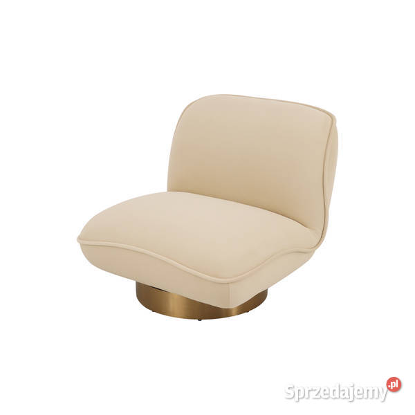 Fotel wypoczynkowy glamour welurowy Monte Cream Golkowice