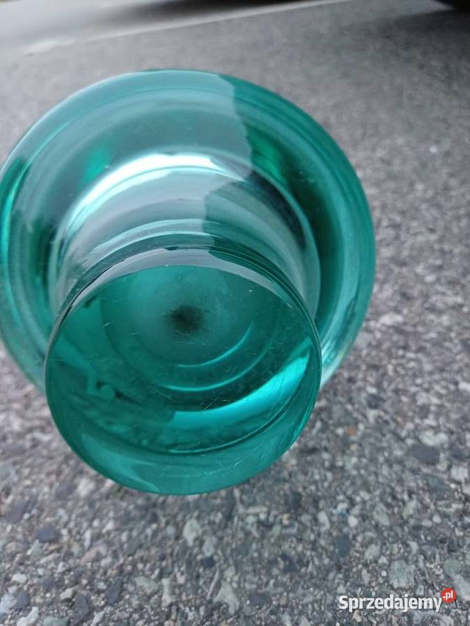 Retro szkło hutnicze Czechoslowacja z napisem Porcelana i szkło sprzedam