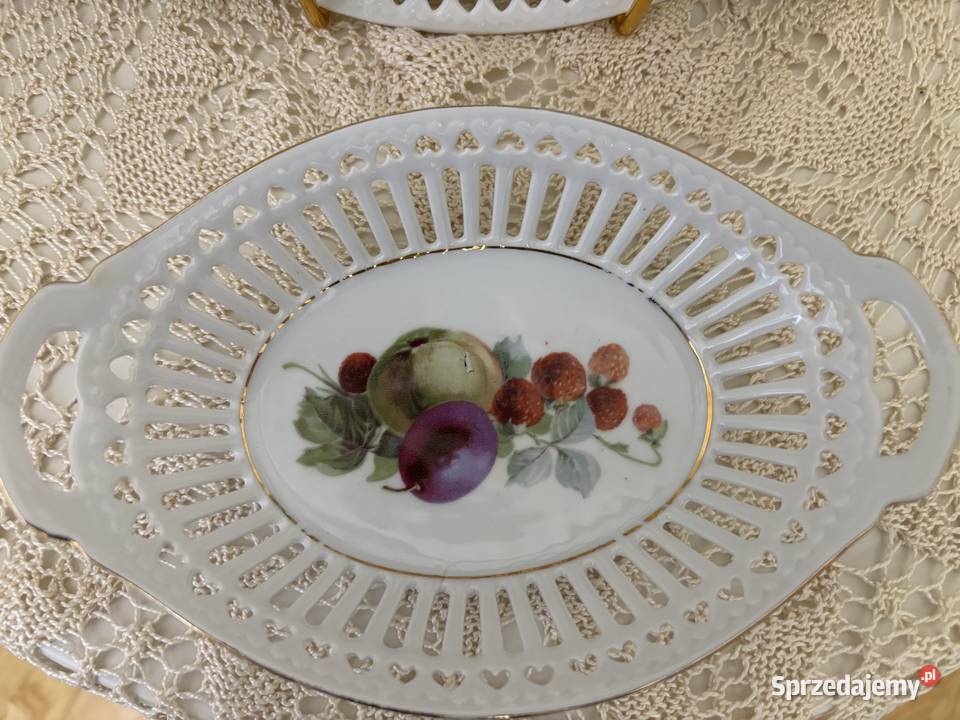 Zestaw ażurowych półmisków łódzkie