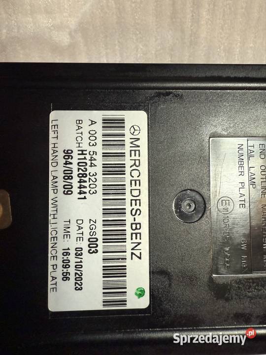 Lampa zespolona LED lewy tył Mercedes Actros MP4 mazowieckie Warszawa