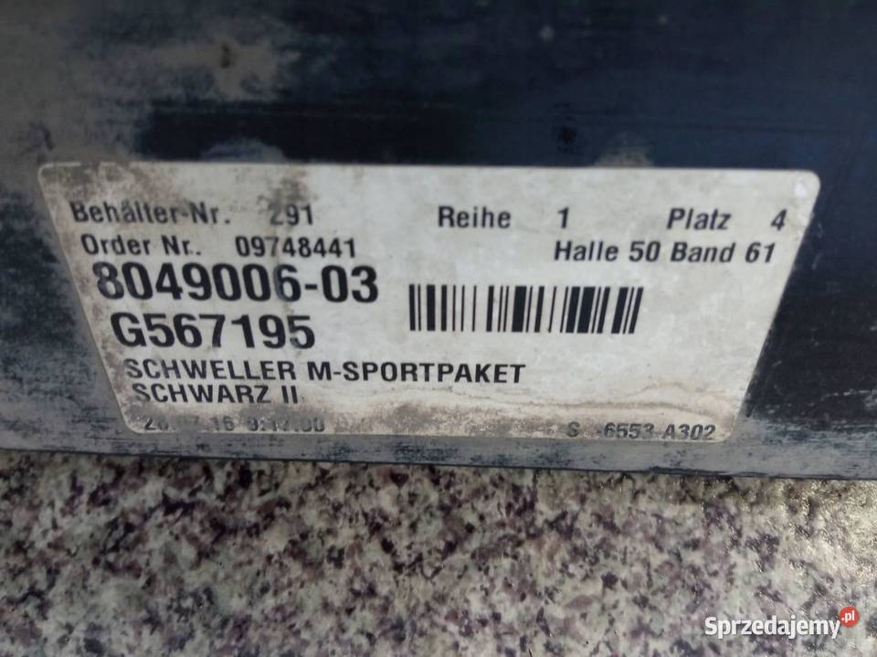 OSŁONA PROGU LEWA LISTWA NAKŁADKA M SPORT 668 sprzedam