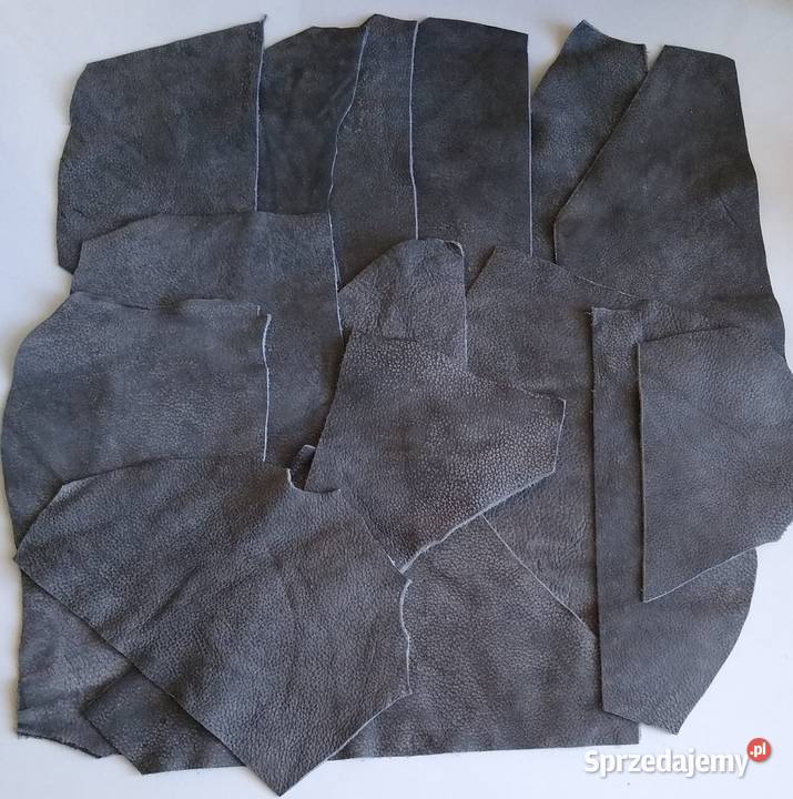 Skóra 438 g Naturalna Włoska Szary Postarzana Gdańsk