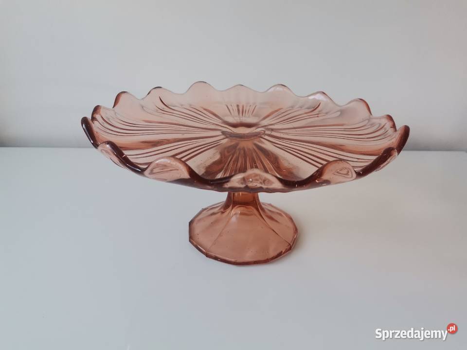 Stara patera owocarka szkło Art Deco Katowice
