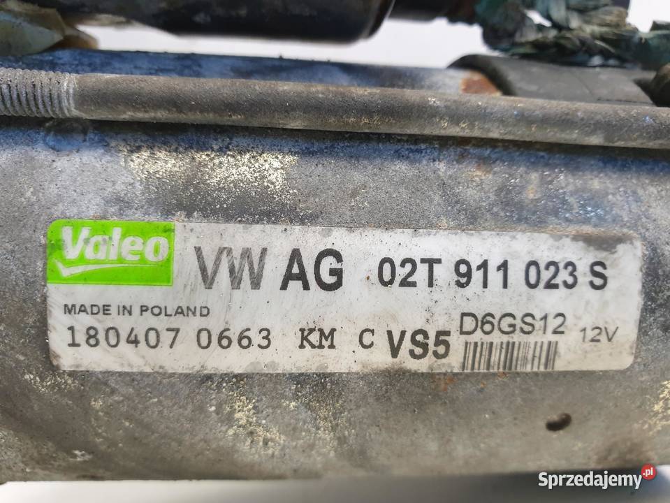 VW Touran 16 FSI ROZRUSZNIK valeo 02T911023S lubelskie