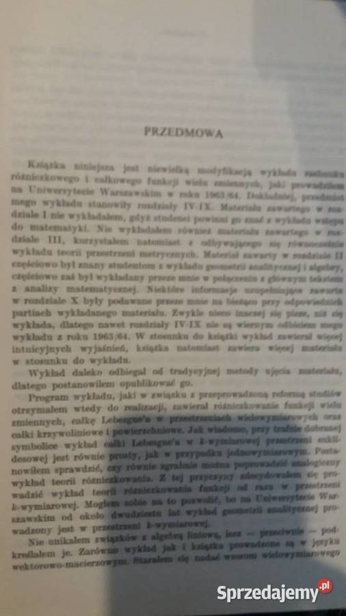 Rachunek różniczkowy i całkowy matematyka Warszawa