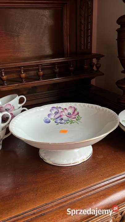 Talerzyk deserowy Tirschenreuth Anemony Z Porcelana i szkło Gdańsk