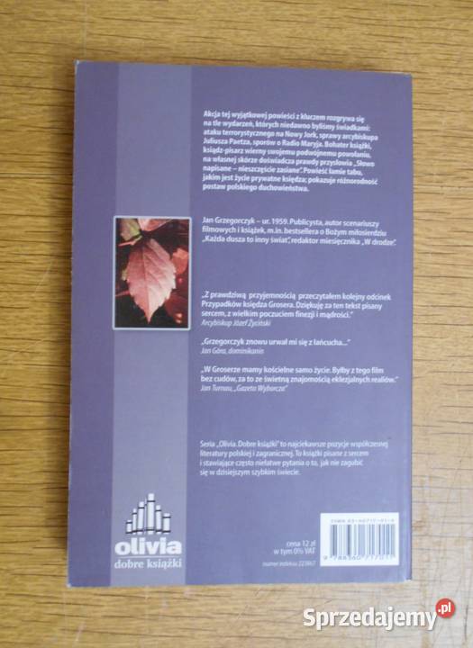 Jan Grzegorczyk Adieu Przypadki księdza Grosera Parczew sprzedam