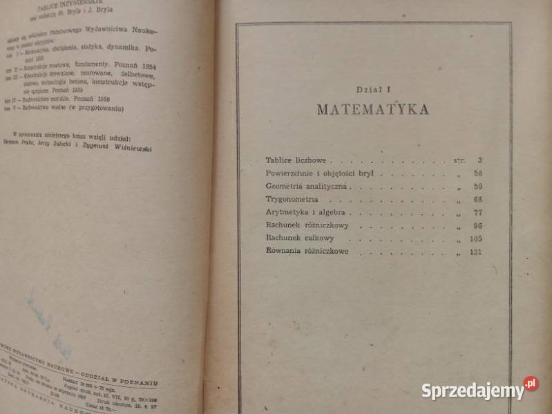 Tablice inżynierskie Budownictwo wodne Książki naukowe i popularnonaukowe Łódź sprzedam