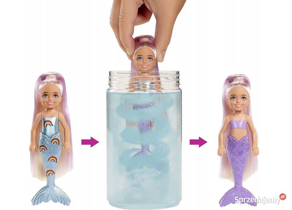 BARBIE CHELSEA KOLOROWA NIESPODZIANKA SYRENKA Szczecin