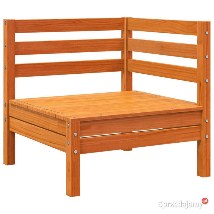 Ogrodowa sofa 2osobowa z podnóżkiem woskowy brąz Warszawa