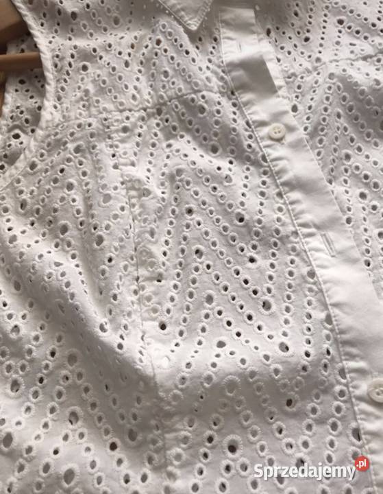 Biała bluzka Karen Millen ażurowa M S biały Warszawa