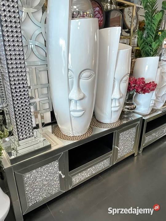 Lustrzana komoda rtv glamour z kryształkami duża małopolskie Nowy Sącz