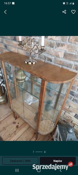 Witryna gablota retro prl lata 50te vintage pomorskie Gdańsk sprzedam