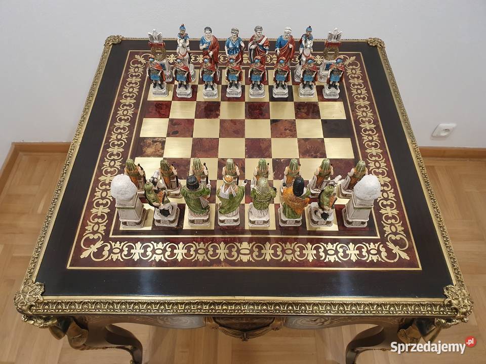 Stolik szachowy w typie boulle karciak figury mazowieckie Piaseczno sprzedam
