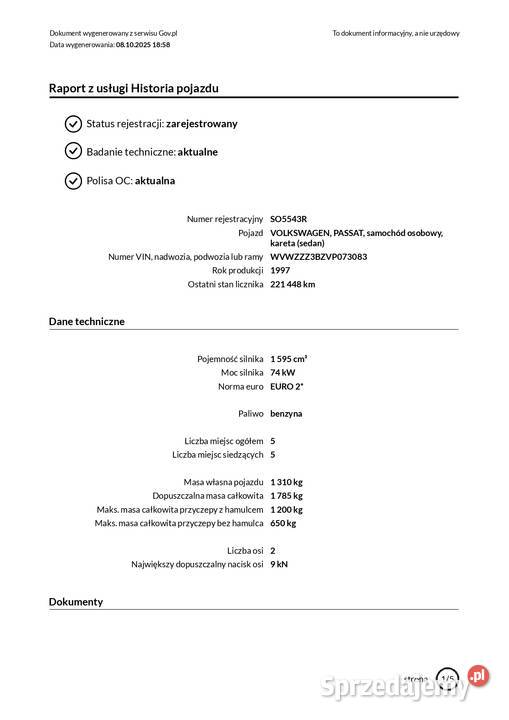 Vw Passat 16 automat 1997 okazja Czeladź