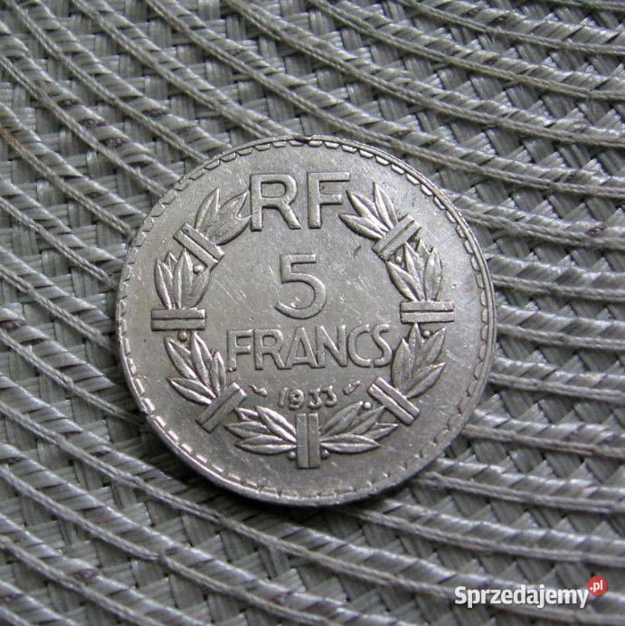 Francja 5 Frank 1933r NIKIEL sprzedam