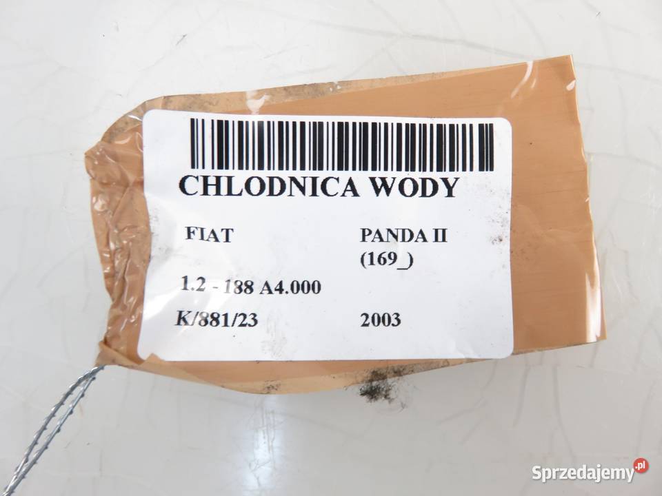 CHŁODNICA WODY FIAT PANDA II 12 osobowe małopolskie sprzedam
