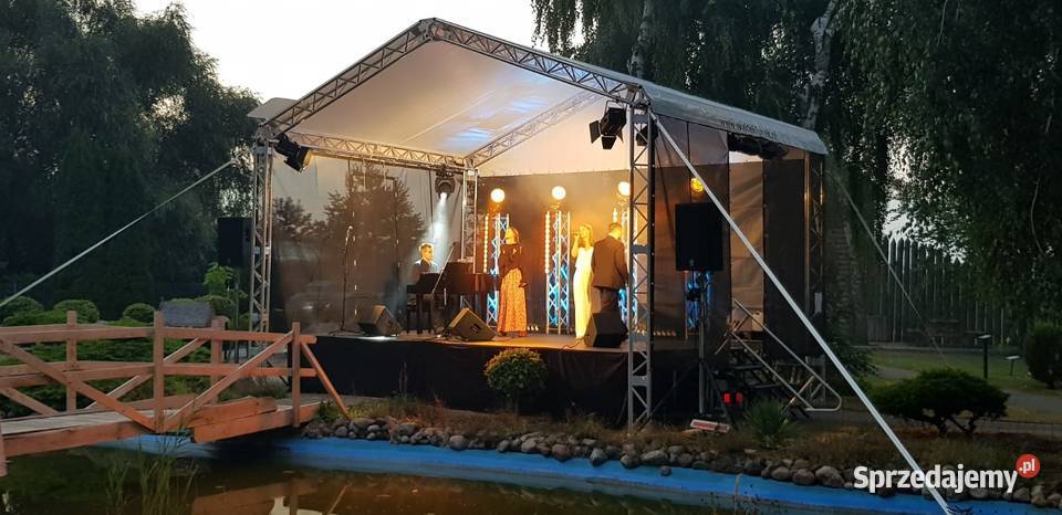 Scena 7x5m estrada zadaszenie sceniczne wynajem Poznań