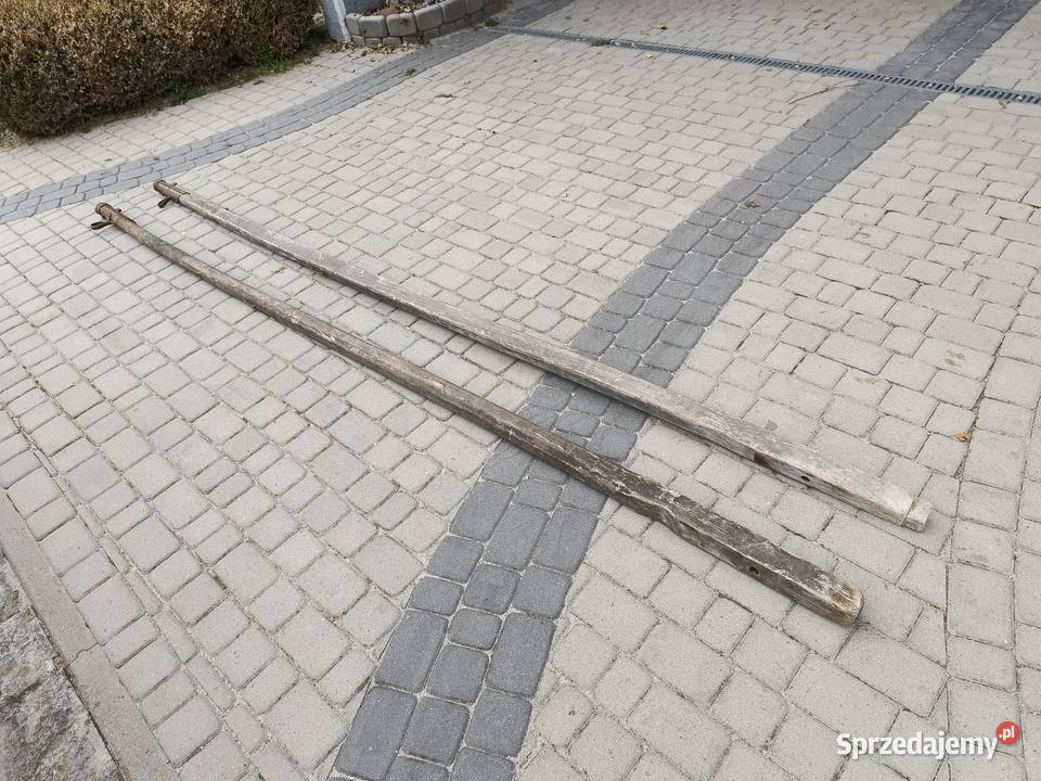 2x zabytkowy dyszel do wozu konnego 36 m okucie sprzedam