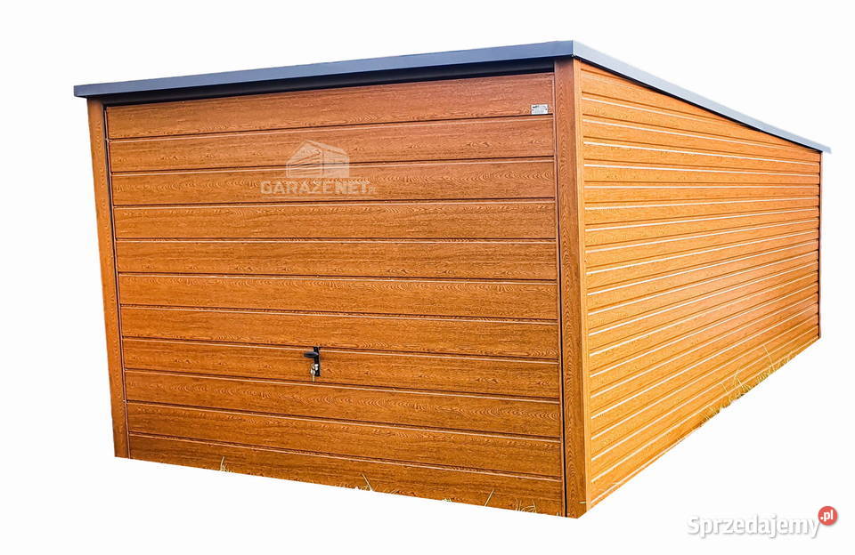 GARAŻ BLASZANY 3M X 5M SPAD TYŁ BRAMA UCHYLNA sprzedam