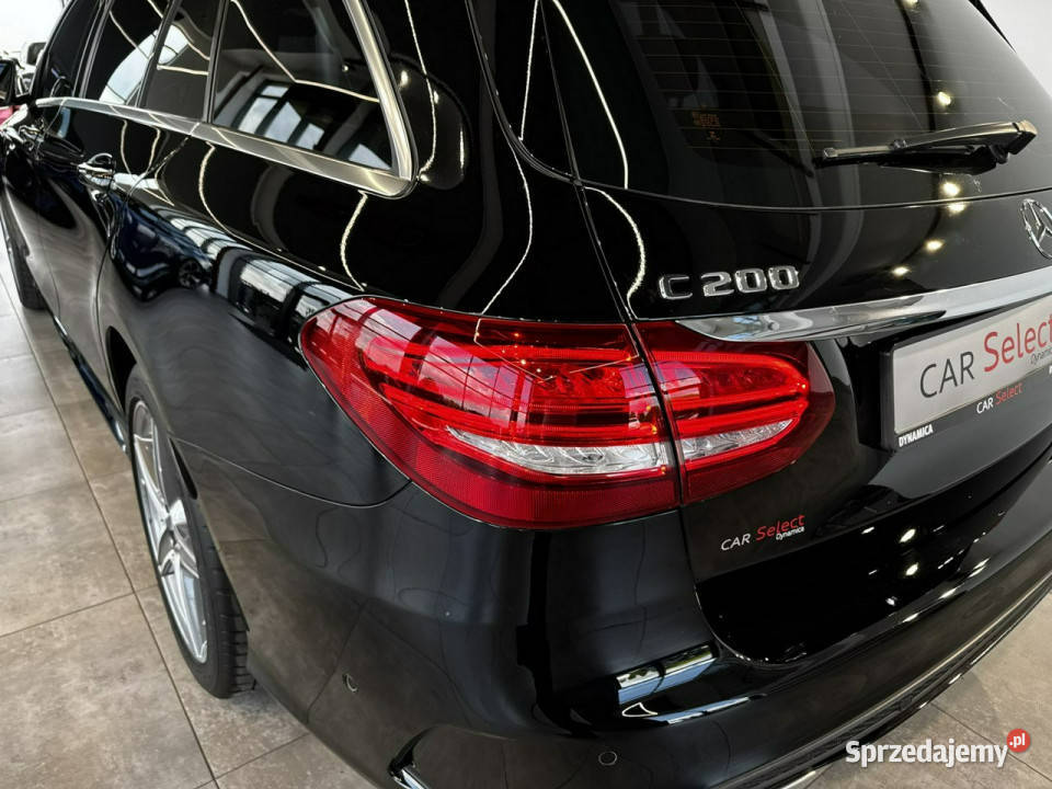 Mercedes C 200 T 20 184 automat 2018 r salon fa wielofunkcyjna kierownica Myślenice
