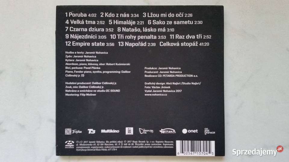 JAROMIR NOHAVICA PORUBA 2017 Magic Records CD Puławy