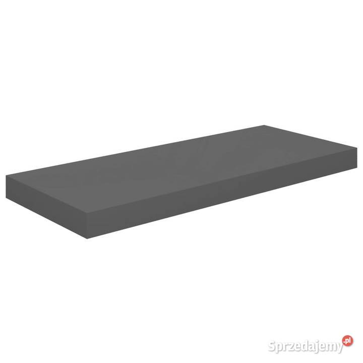 Półki ścienne 2 wysoki połysk szare 60x235x38