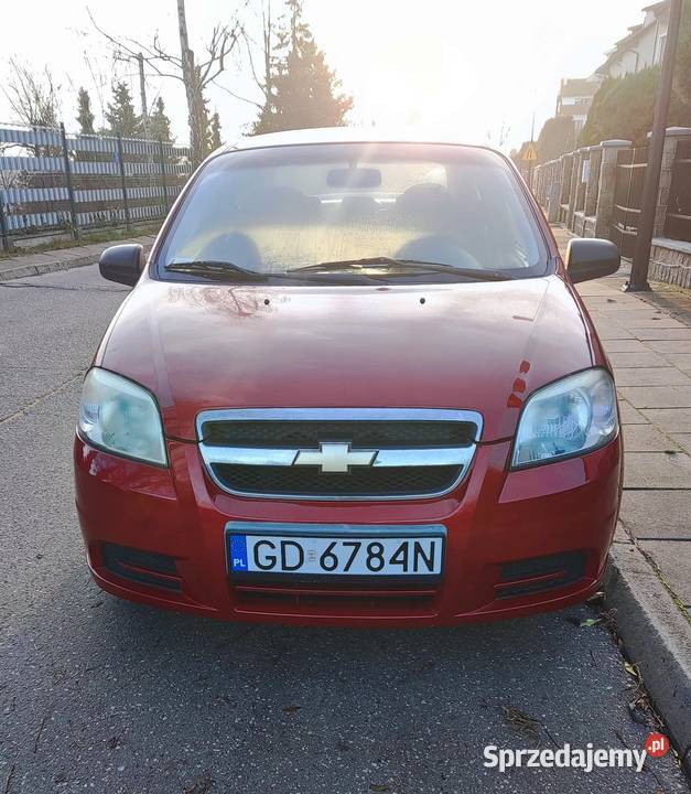 Chevrolet Aveo sedan 12 T250 czerwony Gdańsk