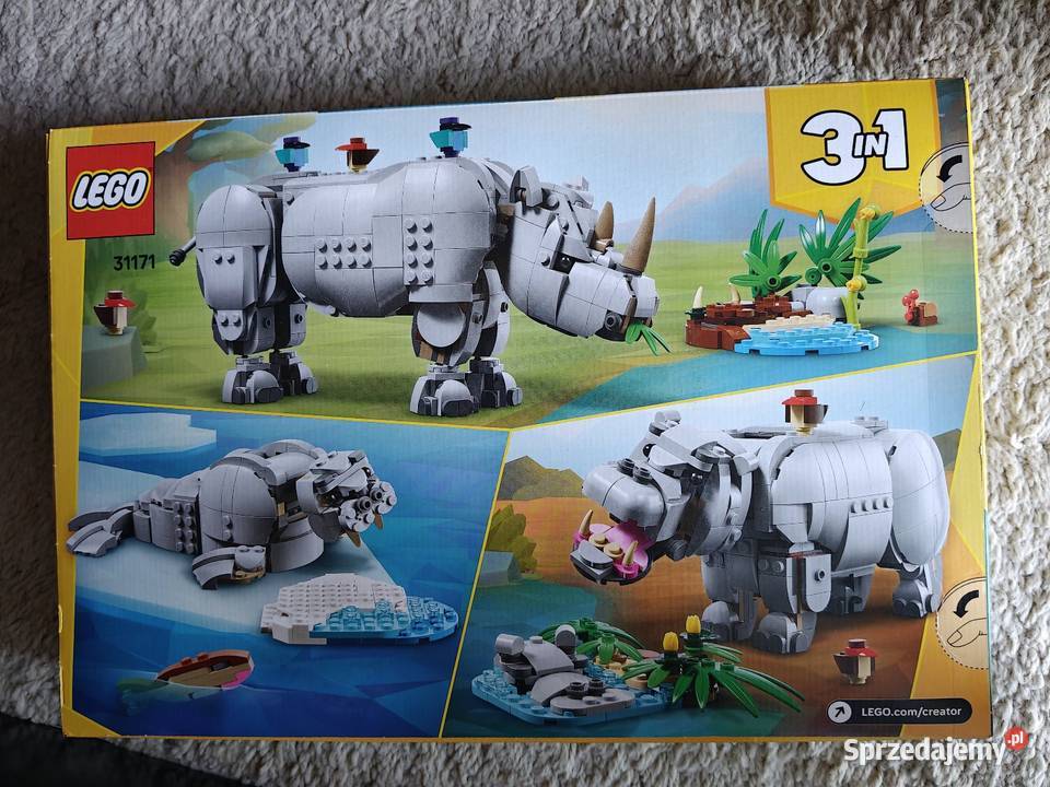 Lego Creator 31171 Dzikie zwierzęta nosorożec z Kraków sprzedam