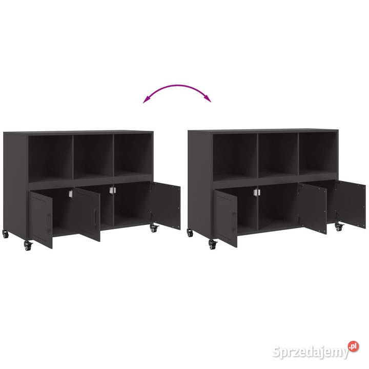 Szafka czarna 1005x39x72 stal WM846734 Warszawa
