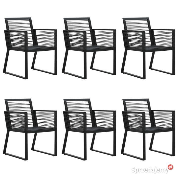7cz zestaw mebli ogrodowych rattan PVC czarny Warszawa