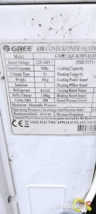 klimatyzacja TANIO różne marki 38kW na części Klimatyzatory Nidzica