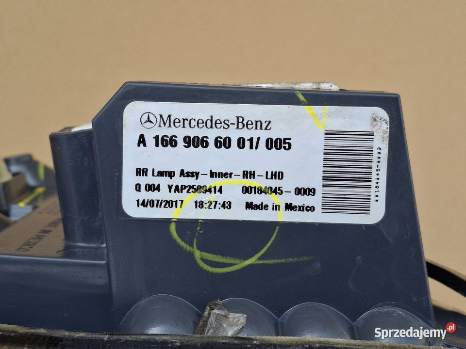 MERCEDES GLE W166 LAMPA PRAWY TYŁ PRAWA TYLNA W Bieleń