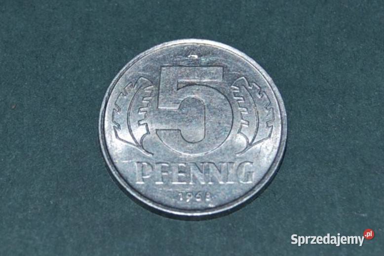 5 Pfennig 1968r Moneta Starocia mazowieckie Warszawa
