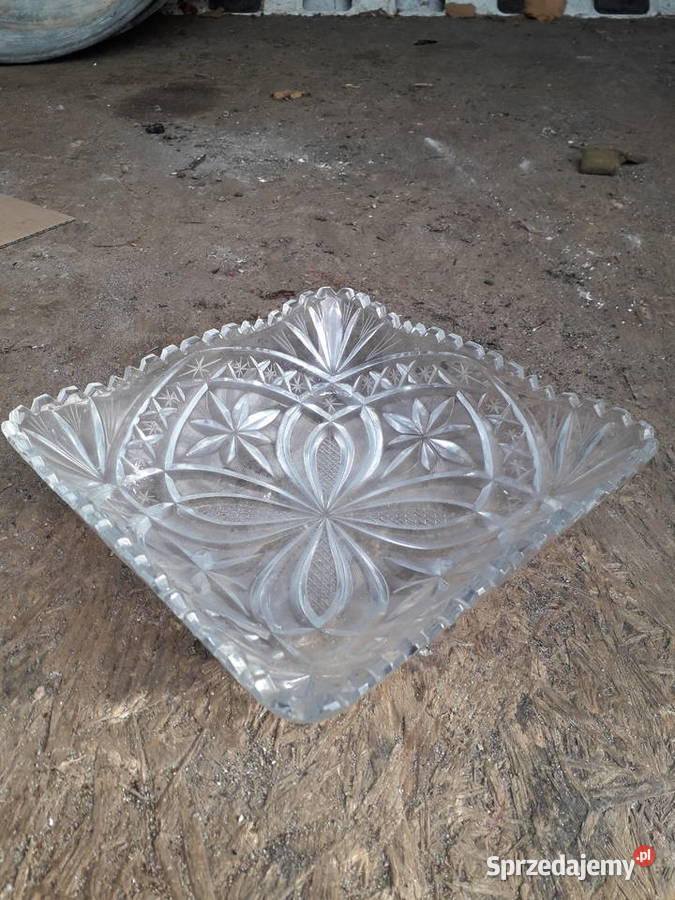 Owocarka bombonierka szkło kryształowe vintage mazowieckie
