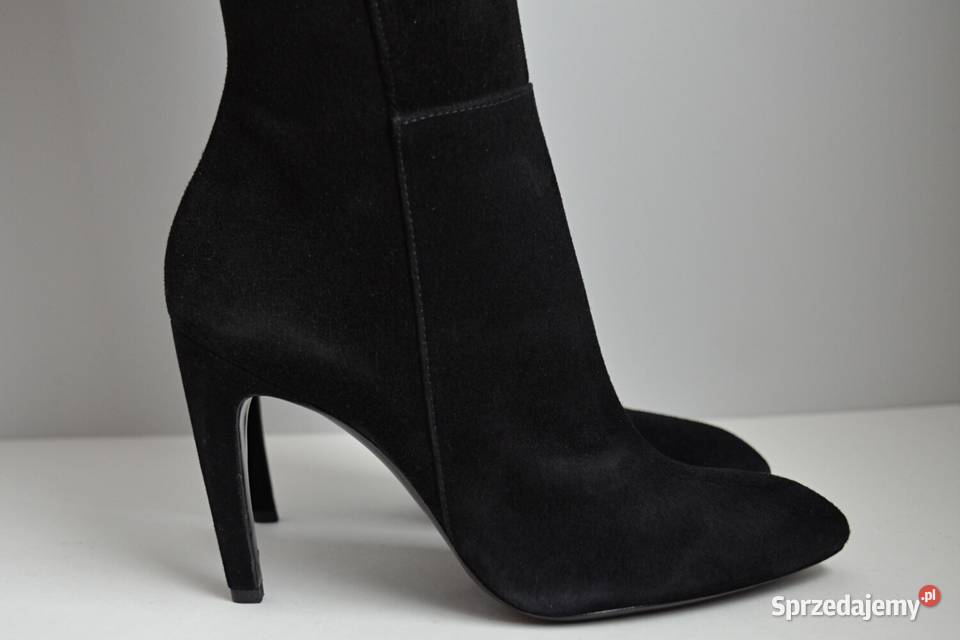 ZAMSZOWA POEZJA super kozaki szpilki Via Spiga czarny podlaskie Białystok