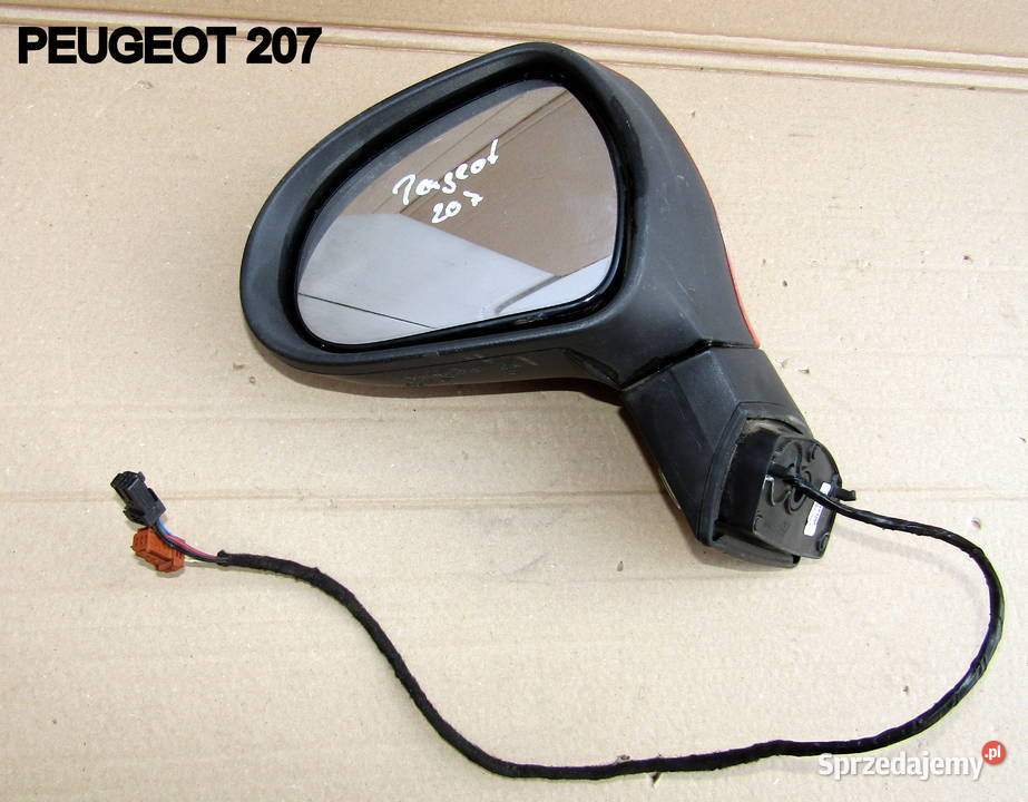 LUSTERKO ZEWNĘTRZNE ELEKTRYCZNE LEWE PEUGEOT 207 Mysłaków sprzedam
