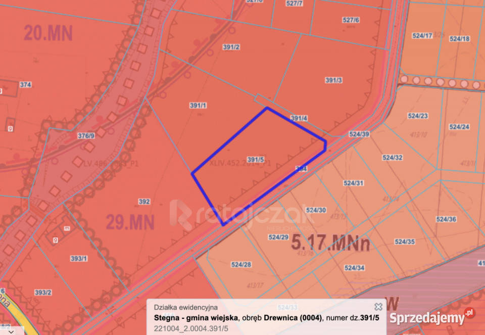 Działka 3356m2 Drewnica Zielona 40m pomorskie