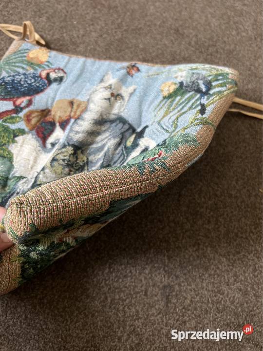 Gobelin poduszka na krzesło rękodzieło Antyki, Sztuka, Kolekcje Zabrze sprzedam