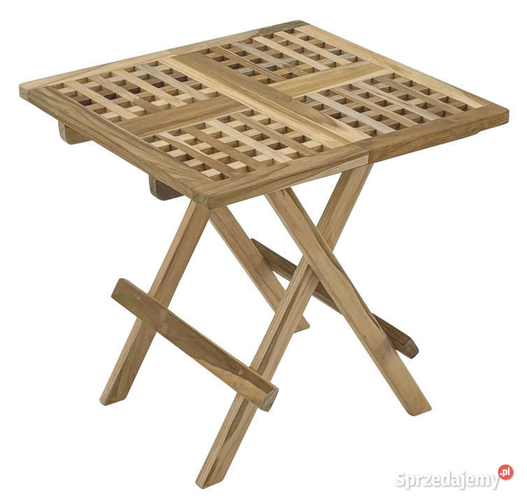 Stolik kwadratowy midland 50 x 50 drewno teakowe Gorzów Wielkopolski