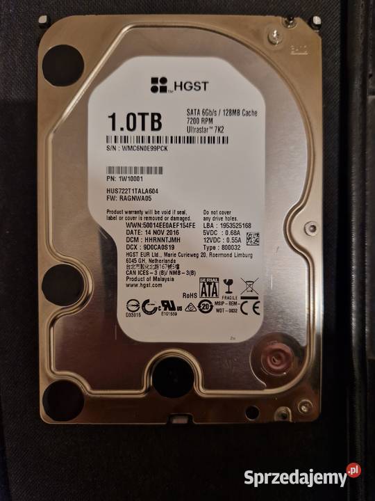 Dysk HGST WD Ultrastar 7K2 DC 1TB 35 HDD SATA podkarpackie Dębica sprzedam