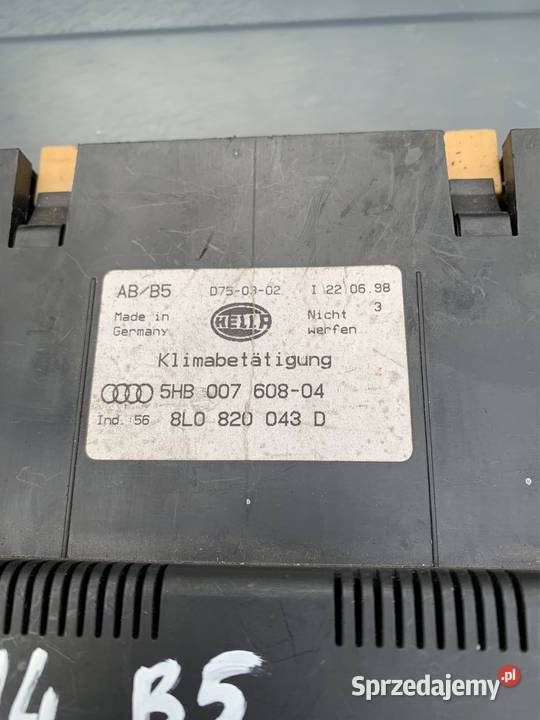 Klimatronik panel nadmuchu Audi A4 B5 8L0820043D Zalesice