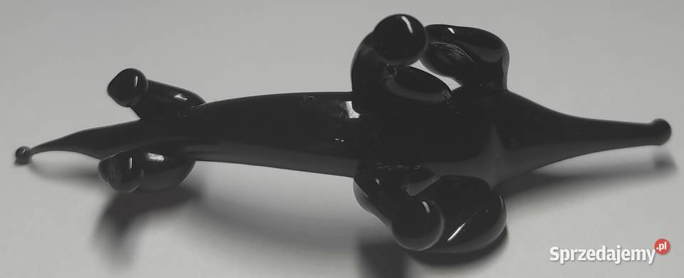 Szklany jamnik pies ze szkła czarny szkło Figurki i rzeźby mazowieckie Warszawa