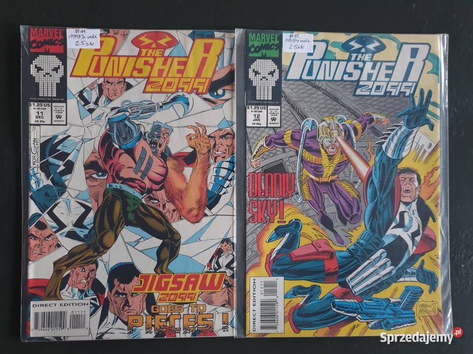 The Punisher 2099 7 oryginalnych komiksów Marvel Gdynia